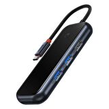 Baseus AcmeJoy 7 in 1 Type-C (PD) HUB Adaptör ( 4K HD HDMI * 1 + USB 3.0  * 2 + Type-C (PD) * 1 + SD/TF * 1 )